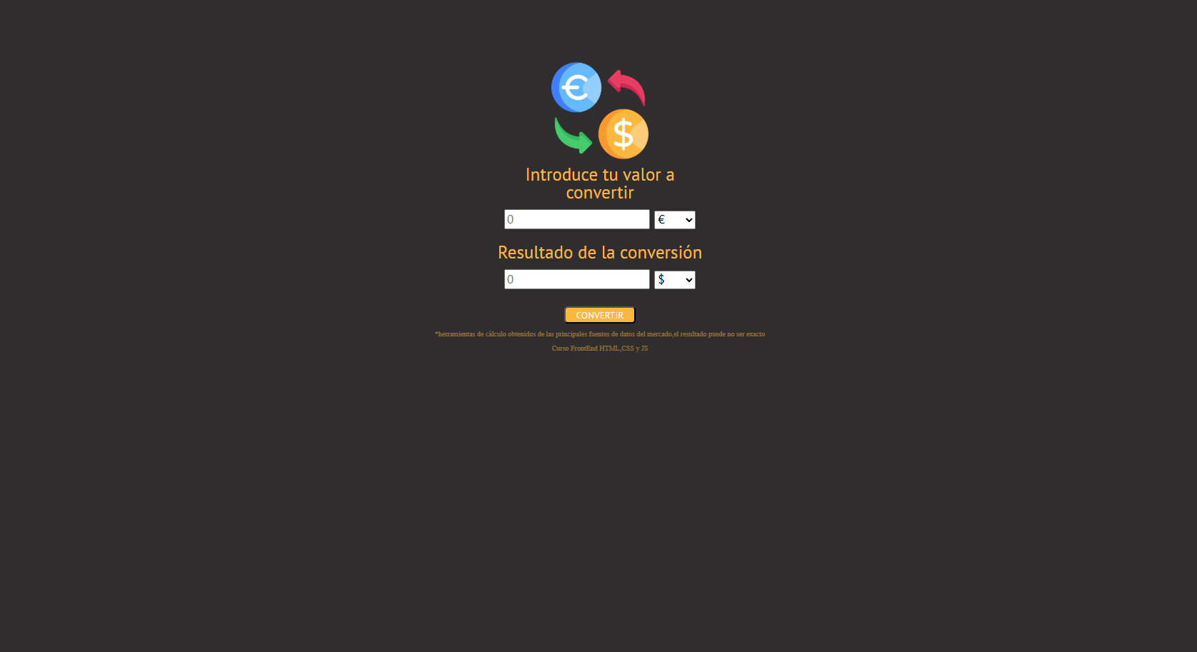  page money converter